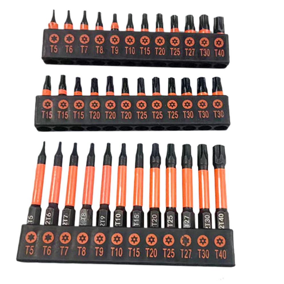 Torx Bit Set S2 Steel 36-Piece T5 To T40 Magnetic 9170372583942
