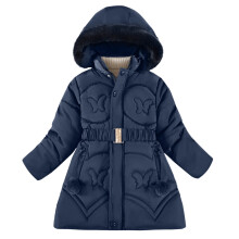 Winter Coats for Girls Hooded Waterproof Kids Toddler Warm Snow Jacket Navy 5-6 Years
