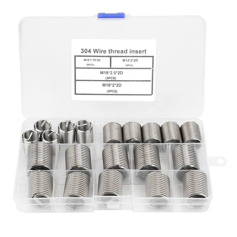 Coiled Wire Thread Inserts Thread Repair Kit Stainless Steel High Strength Reusable Vibration Resistant Improved Load Distribution And Connection 9049227878017