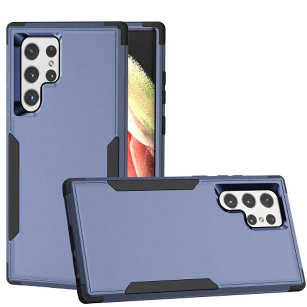 Heavy Duty 3-Layer Bumper Case For Samsung Galaxy S22 Ultra 5G 6.8" Â Shockproof, Dropproof, Full Rubber Armor, + Blue/Black 9558633073942