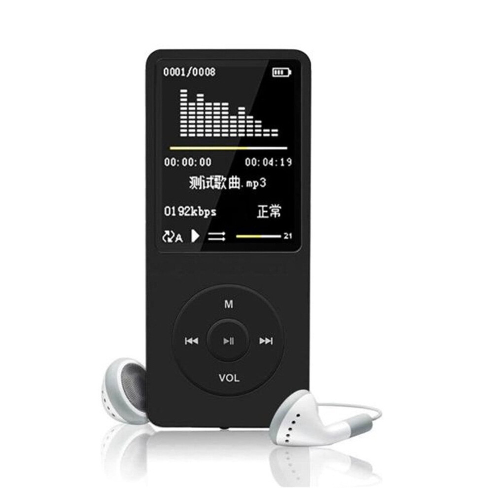 128Gb Mp3 Player, 70 Hours Playback Hi-Fi Lossless Sound Music Player, Fm Recorder With Noise Cancelling For Sports Driving Easy Mode 9558633074086