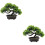2St Groene Nepden Bonsai Plastic Decor Voor Binnenruimtes 5