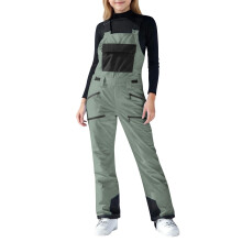 Boys Girls Unisex Classic Ski & Snow Bib Overall Winter Snowsuit Water-Resistant Windproof Outdoor Rain Bib(Gray,140)