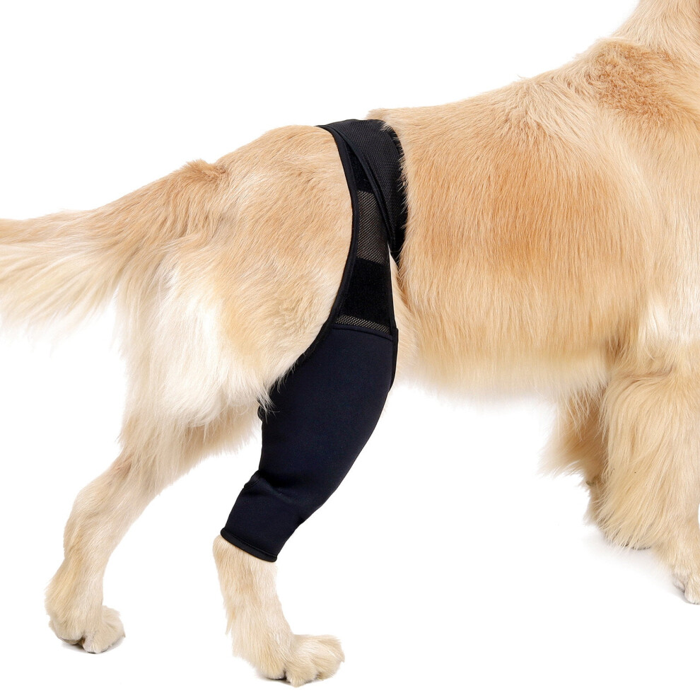 Black Dog Recovery Sleeve Front Rear Leg Support Brace For Injury Sprain Relieve Pain