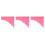 3Pcs Pink Pan Flute School Music Class Easy Play ABS Performance 7
