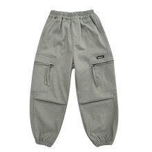 Boys' Cargo Pants Wide Leg Straight Casual Sweat Pants Jogger Elastic Waistband Soft Trousers with Pockets 11-12 Years
