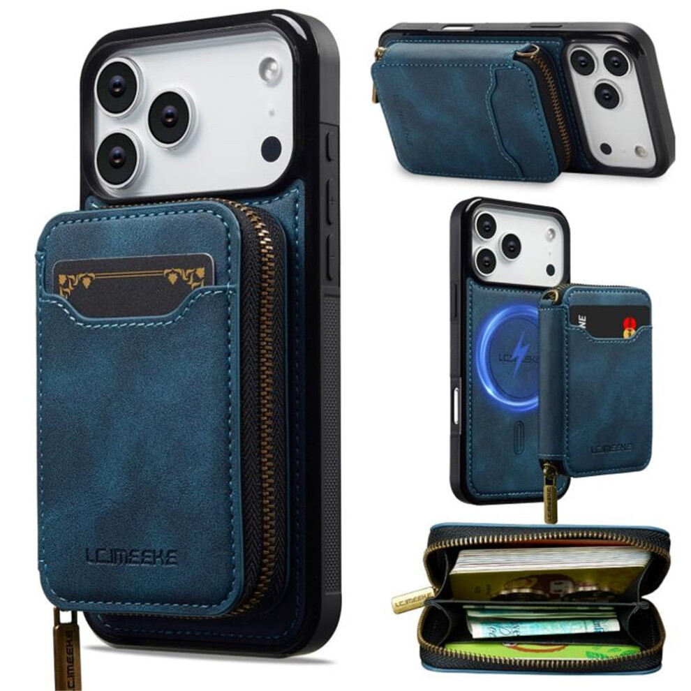Leather Wallet Phone Case With Zipper Pocket For Iphone 17 941196040312