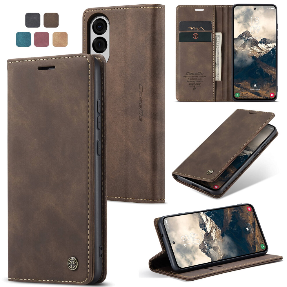 Caseme Leather Flip Wallet Case For Compatible With Samsung Galaxy S25 Edge—Magnetic, Card Holder, Shockproof, Kickstand, 6.7" 9485826663294