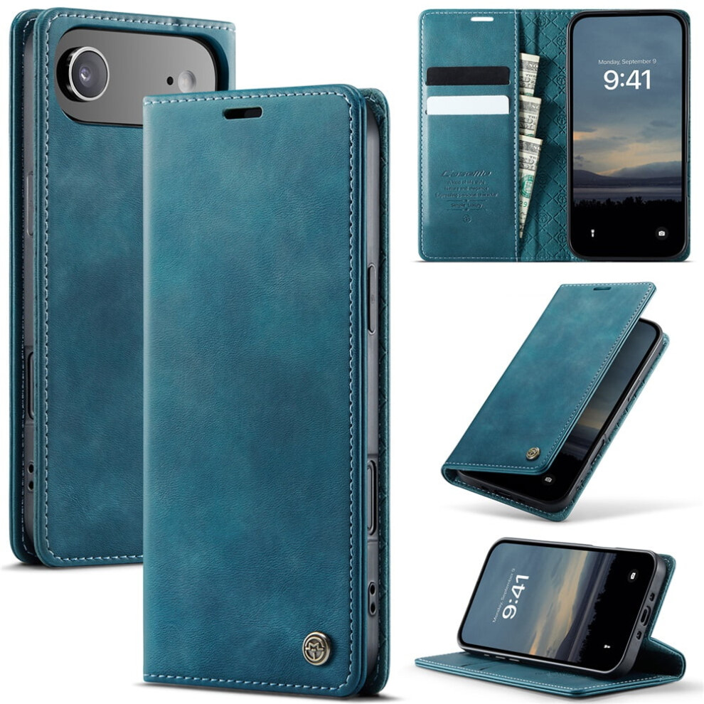 Caseme Calf Leather Wallet Case For Iphone Air 6.5-Inch Blue 941196039606