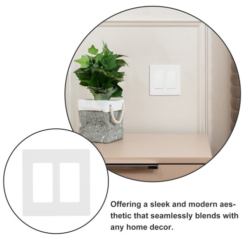 Plaque de recouvrement pour interrupteur double, plaque murale 1