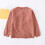 Kids' Solid Knit Cardigan Long Sleeve Button Front Coffee 4