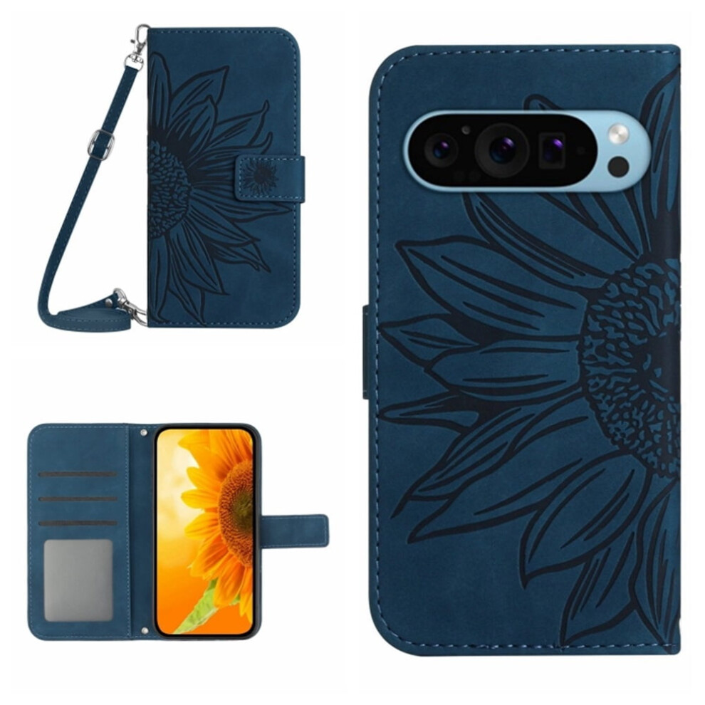 Sunflower Embossed Pu Leather Wallet Case For Google Pixel 9152228972810
