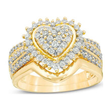 Christmas Gifts Rings for Women Valentine's Day Gifts Ladies Fashion Wedding Gold Ring Two Piece Set Ring