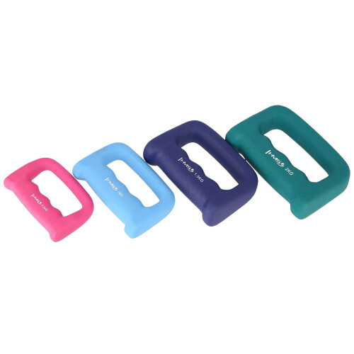 Hellblaue Neopren-Dip-Hantel 1,0 kg 2