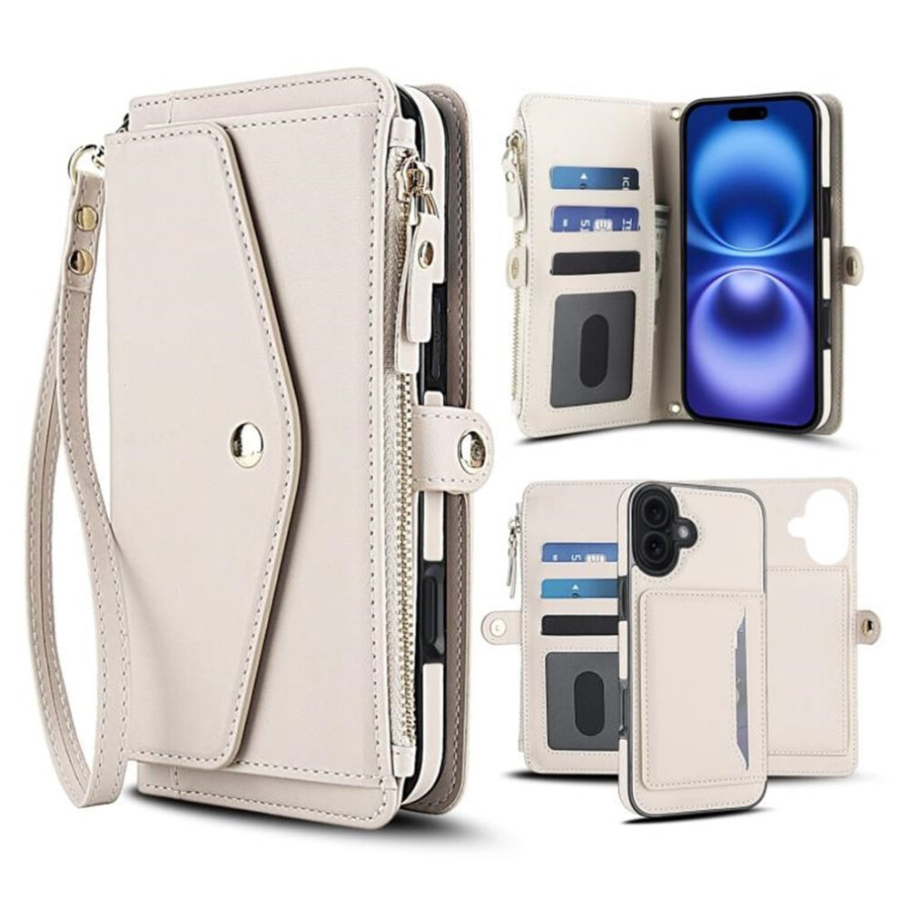 Iphone 16 Plus Pu Leather Wallet Case With Magnetic Flip 941196043634
