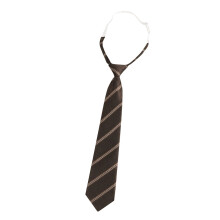 Boys Tie Striped Zipper Tie for Boys Pre-tied Adjustable Neckties for School Uniforms Wedding Graduation Coffee Free Size