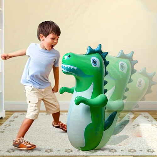 Inflatable Dinosaur Punching Bag for Indoor Use