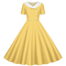 Girl's 1950s Vintage Audrey Hepburn Style Cocktail Swing Dresses