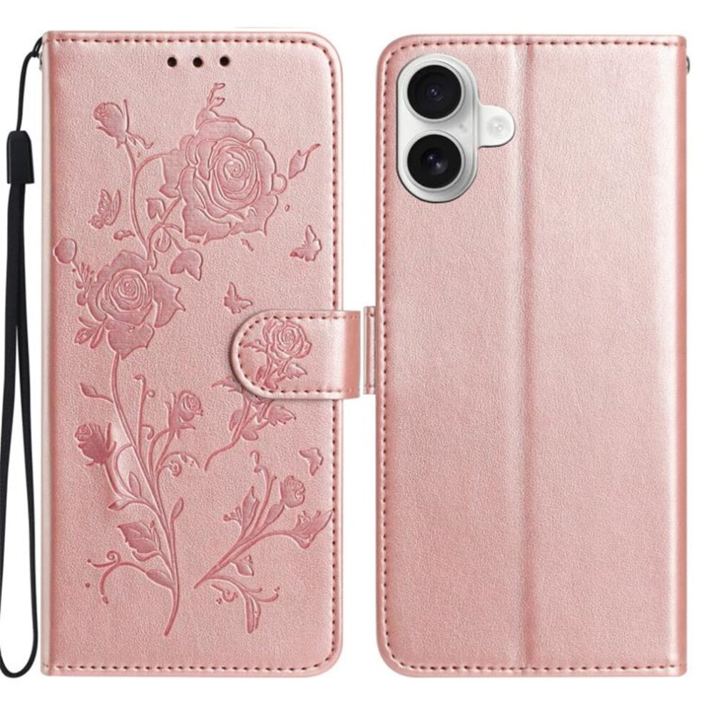 Pu Leather Flip Wallet Case With Magnetic Closure & Card Slots, Compatible With Iphone 17 6.3" Pink 9418476723360