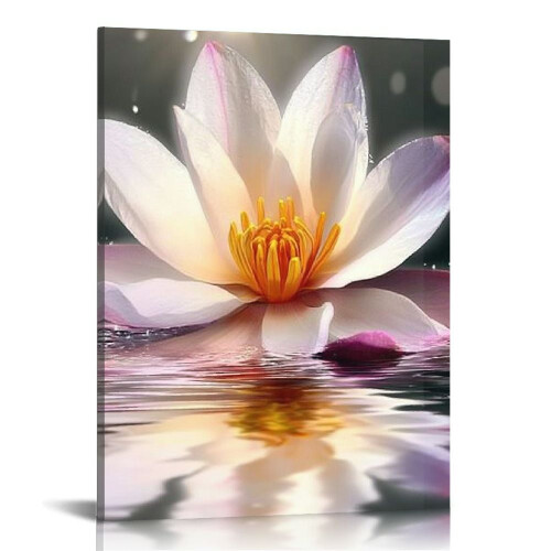 Tableau mural sur toile Fleur de lotus 40 x 50 cm