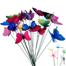 Tuteurs de jardin papillons étanches, décorations insectes aux couleurs vives pour pots de fleurs, ornements de jardin décoratifs avec design