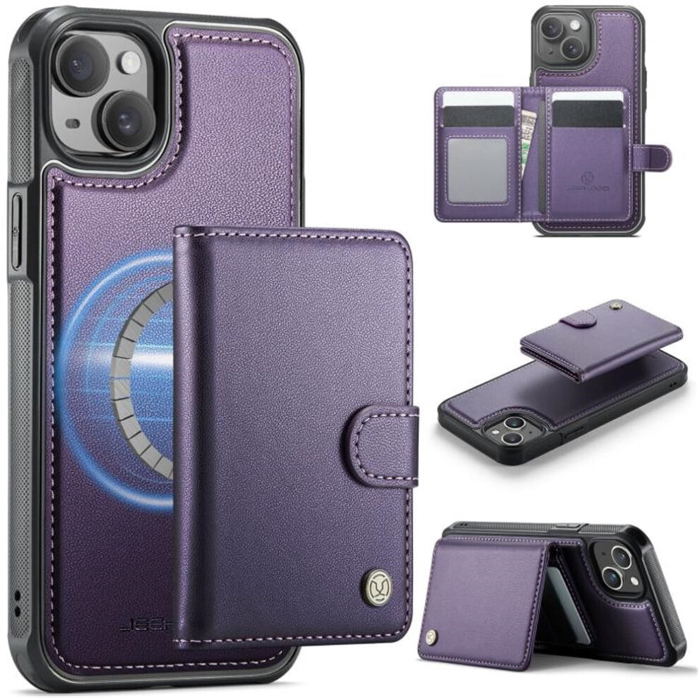 Jeehood Iphone 14 Case Pu Leather With Rfid Blocking Purple 9170372585618