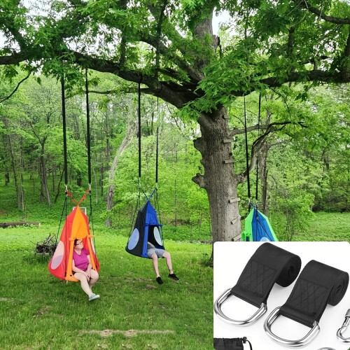 Nylon Hammock Straps Heavy Duty with Buckles 2-Pack 2