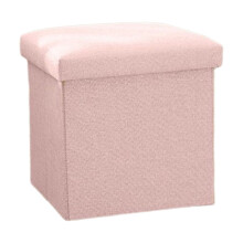 Pink foldable storage stool for home and office