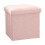 Pink Pink Foldable Storage Stool For Home And Office With Practical Design 1