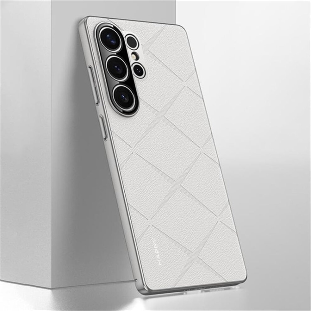 Leather Phone Case For Samsung Galaxy S24 Ultra 5G White 9152228971301