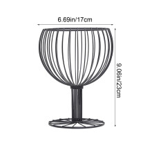 Wrought Iron Fruit Bowl & Snack Tray – Tall-Legged, Coffee Capsule Storage Box, Decorative Ornament, Gifts – Black, Compatible with Home & Kitchen