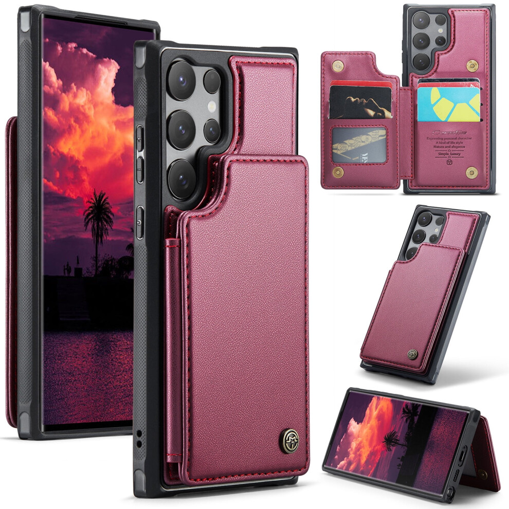Caseme Leather Case For Compatible With Samsung S25 Ultra Â Rfid Wallet, Magnetic Clasp, Kickstand, Shockproof 9152228563148