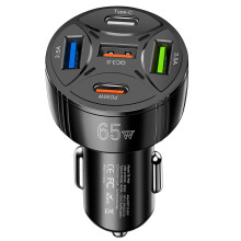 Car Charger, 65W PD USB C Charging Block, Car Charger Adapter, Multi Port Car Phone Charger For Car Interior Accessories