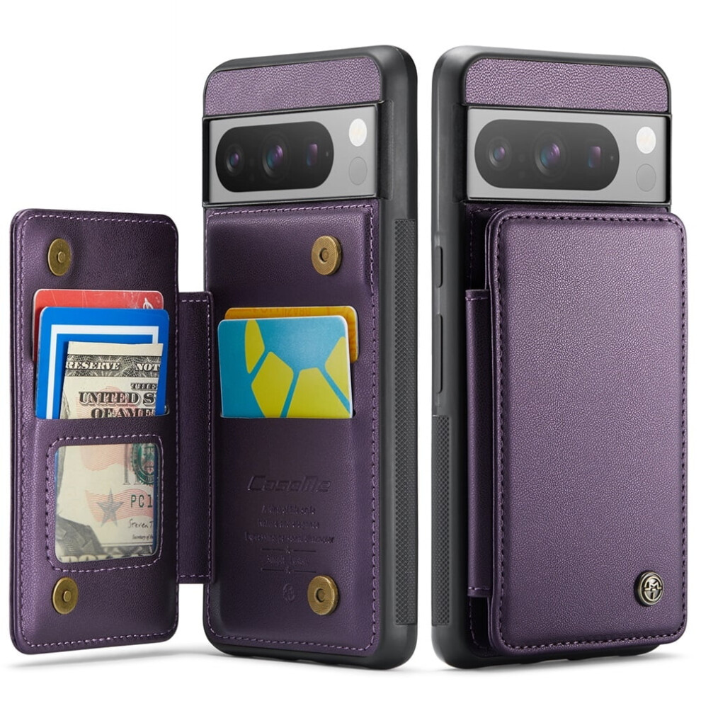 Caseme Leather Wallet Case For Google Pixel 8/8 Pro (6.7") Â Rfid Blocking, Magnetic Clasp, Kickstand, Shockproof, Compatible With Pixel 8 Pro 9152228563414