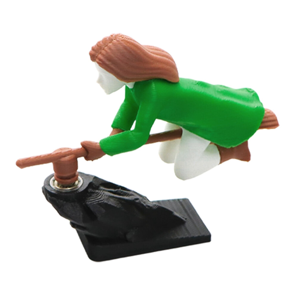 Witch And Broomstick Drift Ornament For Car Rearview Mirror 9170372588886