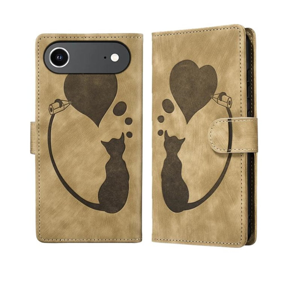 Pu Leather Flip Wallet Case For Iphone Air 6.5" With Brown 9165521185580
