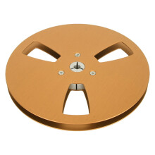 Blank tape reel for TEAC reel-to-reel 7 inch 3-hole gold