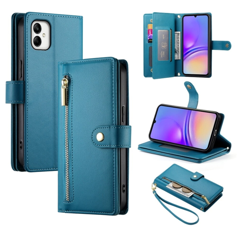 Leather Wallet Case For Samsung Galaxy A05 With Blue 9170372589395