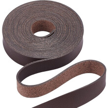 Dark Brown Genuine Leather Strap, 1/2" x 79", 1.3mm Thick, Single-Sided Flat Cord for DIY Crafts, Jewelry & Clothing Wrapping