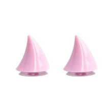 Pink Rubber Devil Horns for Helmet – Compatible with Motorcycle, E-Car, Scooter, Skiing & Skating Helmets