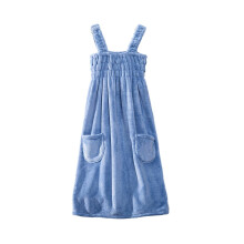 Fleece badrokje blauw, zacht, absorberend, draagbaar handdoekje