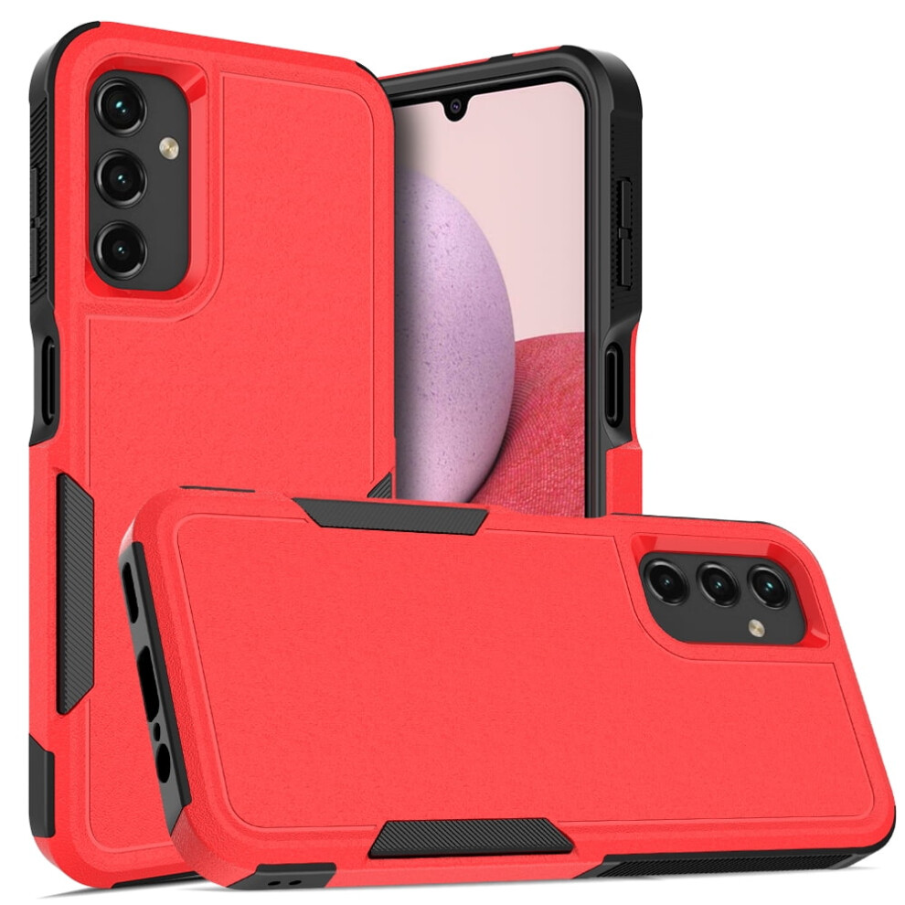 Defender Case For Samsung Galaxy A14 4G/5G – Heavy Duty, Dustproof, Shockproof, Non-Slip Rugged Cover, Red 9152228560369