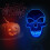 Μάσκα LED με ρυθμιζόμενο λουράκι για Halloween Cosplay, μεγάλη μάσκα με τρύπα ματιών που 5