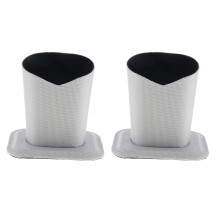 2 Pieces Anti-Scratch Stand Up Glasses Holder Desktop Eyeglass Holder Silver