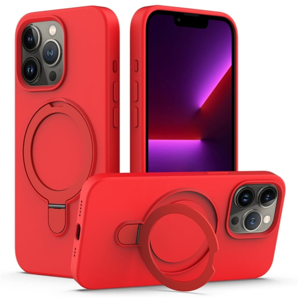 Iphone 15 Pro Magnetic Liquid Silicone Case Red 9165521184842