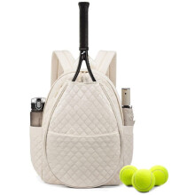 Tennis racket bag for women and men, white