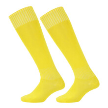 Long Tube Socks Breathable Sweat Absorption No Odor Elastic Long Tube Socks for Playing Football Yellow