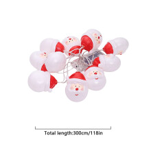 Santa/Snowman/Snowflake LED Christmas String Lights - Multi-Figure Ornament for Tree & Home, Festive Illumination for Holiday Ambiance