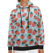 Strawberry Women's Hoodies Pullover Graphic Sweatshirts for Women Trendy Clothes Long Sleeve Womens Fall Hoodies Size S Comfy Sportswear Hoodie Women