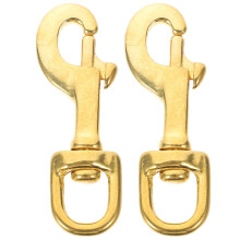 2pcs Brass Swivel Snap Hooks Flag Pole Belt Rope Clips
